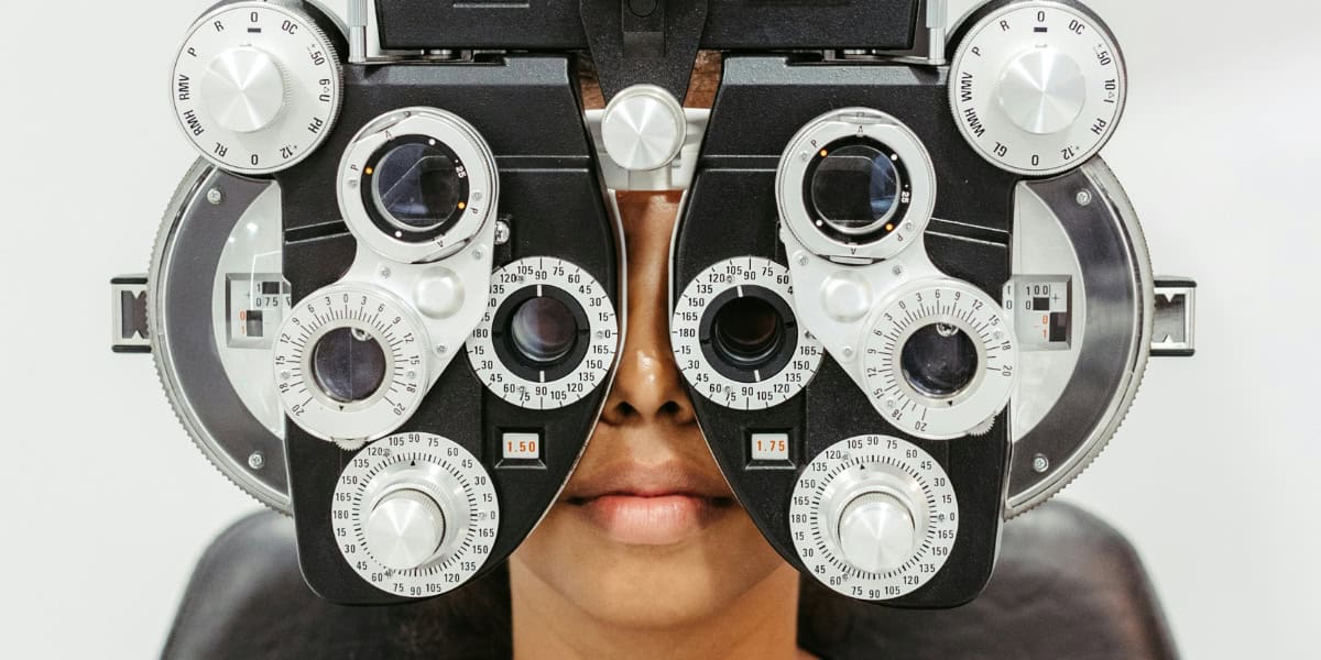 woman being checked for Astigmatism