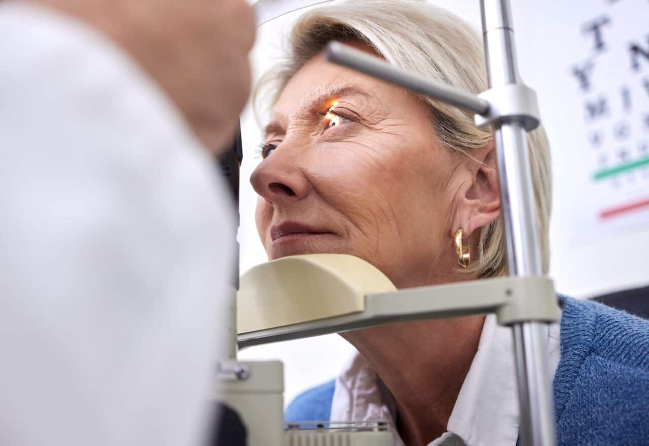 woman with normal-tension glaucoma