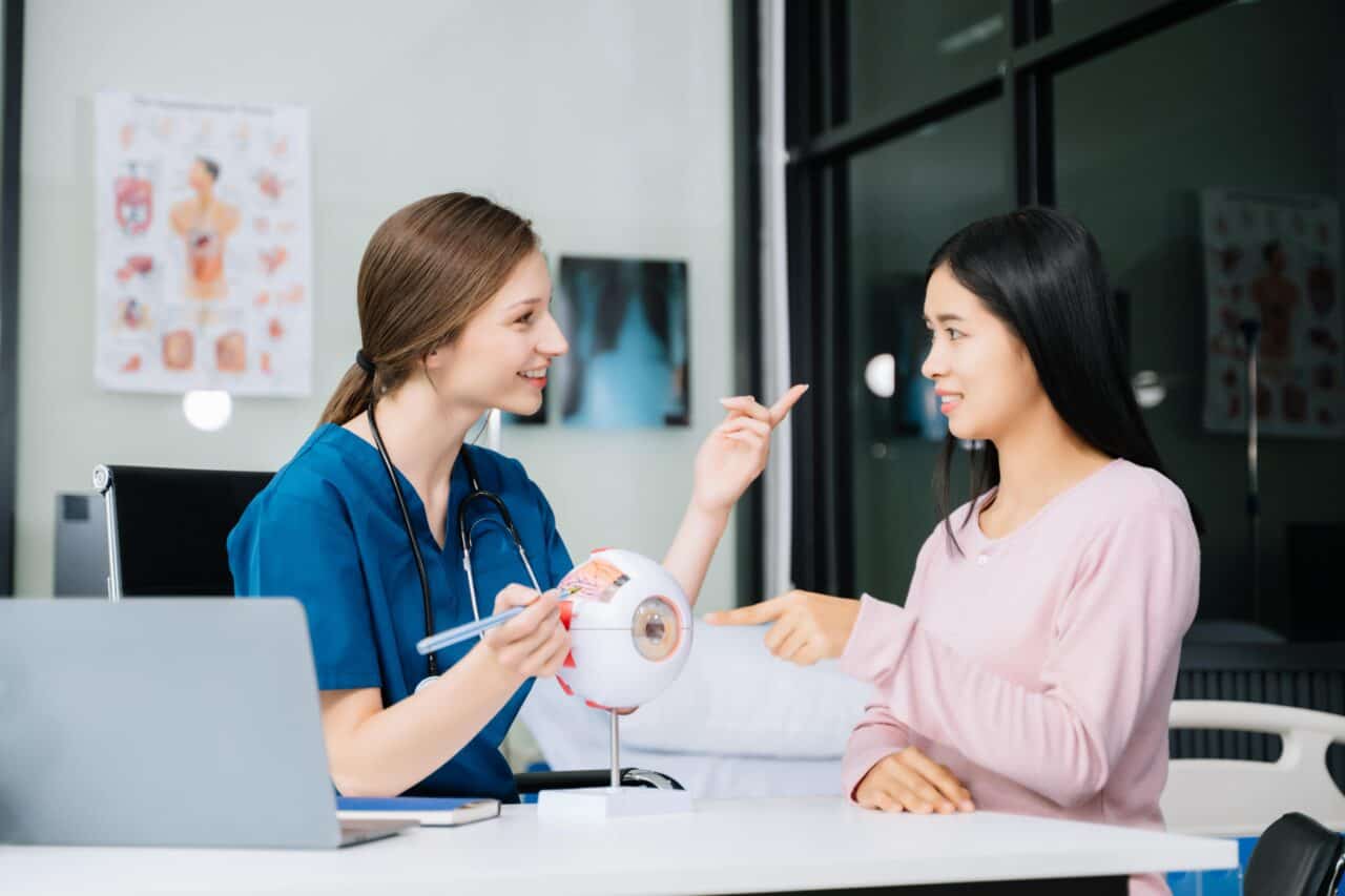 discussing ocular hypertension vs. glaucoma